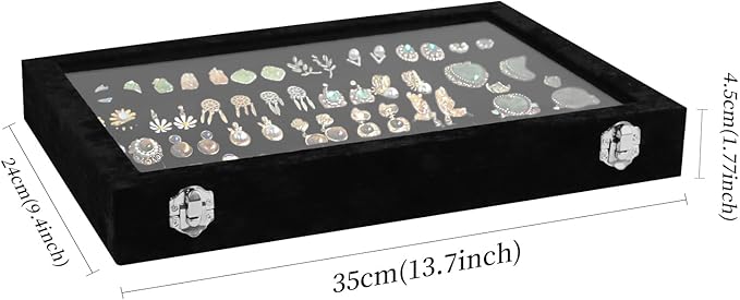 Wudygirl Earring Organizer Tray Jewelry Organizer 32 Pairs Earring Box - Image 6