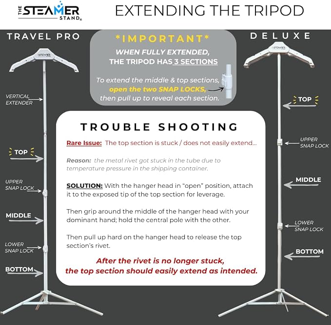 Travel Pro | Adjustable Standing Garment Steaming Rack - Image 7