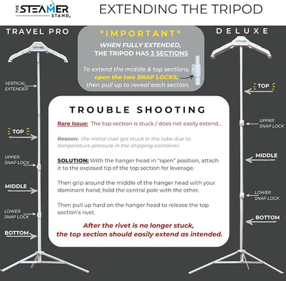 Travel Pro | Adjustable Standing Garment Steaming Rack - Image 7