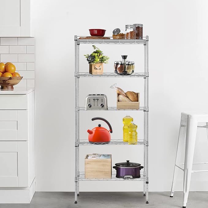 Adjustable NSF-Certified Metal Shelf Wire Shelving Unit Storage - Image 2
