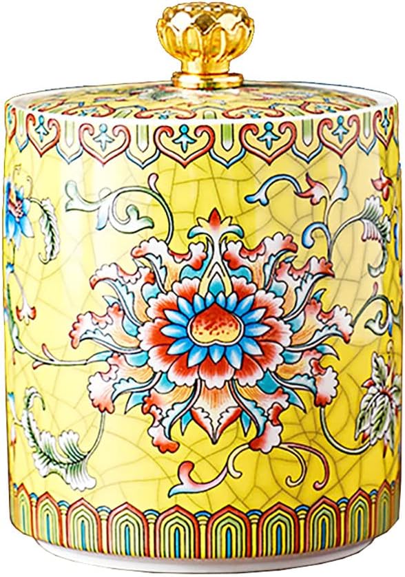 Enamel Ceramic Tea Caddy Tea Canister Tea Storage Container Tins Jar by Bicuzat