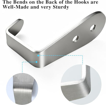 8 Pcs Stainless Steel Hooks for Hanging, Heavy Duty Hook, Wall Hooks Key Holder - Image 8