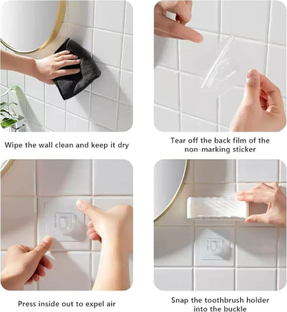 5 Slots Toothbrush Holder Wall Mount - Image 4