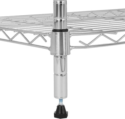Amazon Basics 3-Shelf Adjustable Heavy Duty Steel Wire Rack Storage Shelving - Image 3