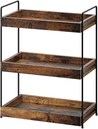 Bathroom Counter Organizer, 3-Tier Wood Spice Rack Organizer by SANRETAHO