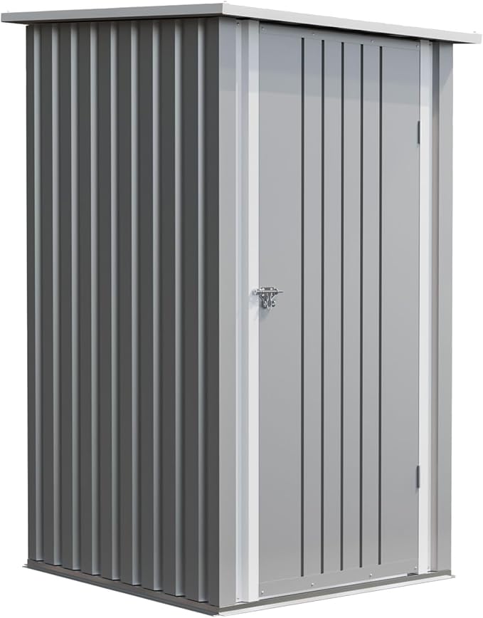 Patiowell 3x3 FT Metal Storage Shed, Outdoor Small Sheds by Patiowell