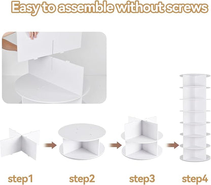 7 Tier Rotating Shoe Rack Tower, 360° Shoe Storage Organizer - Image 7