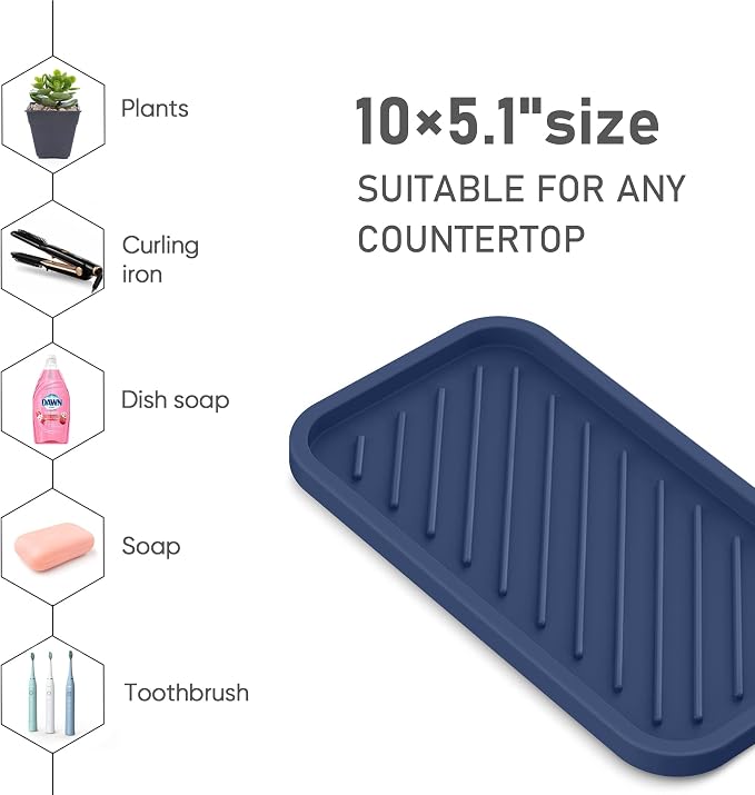 EG-SIPRO Silicone Sink Organizer Tray, 8 Colors, Dishwashing Accessories - Image 4