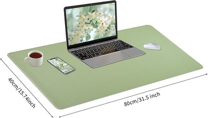 Light Green Desk Mat with Stitched Edges, Large Mouse Pad, Non-Slip Desk - Image 3