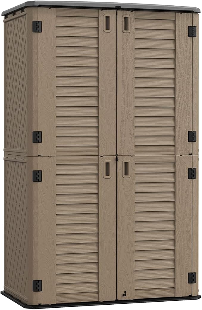 KINYING Sheds & Outdoor Storage, 66 cu.ft Vertical Outdoor Storage Cabinet by KINYING