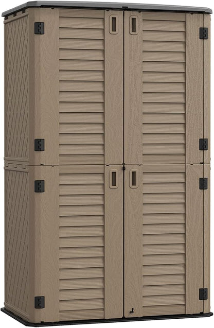 KINYING Sheds & Outdoor Storage, 66 cu.ft Vertical Outdoor Storage Cabinet by KINYING