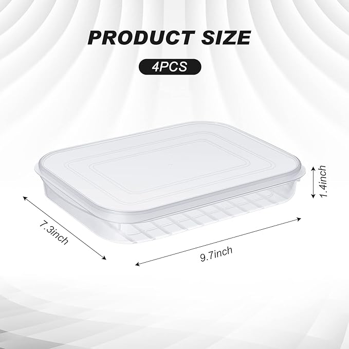 Suclain 4 Pcs Bacon Keeper Deli Meat Container - Image 2