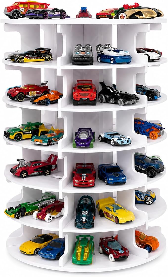 Krafetto 84-Slot Rotating Toy Car Display Tower by Krafetto