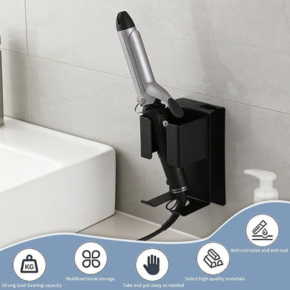 No-Drill Hair Tool Holder, Wall Mounted Curling Iron Holder, Hair Straightener - Image 7