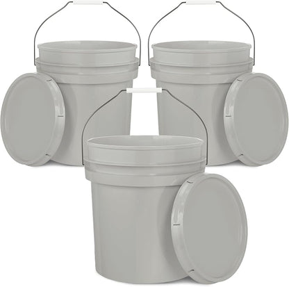 EconoHome 5-Gallon Grey Bucket Pail Container by EconoHome
