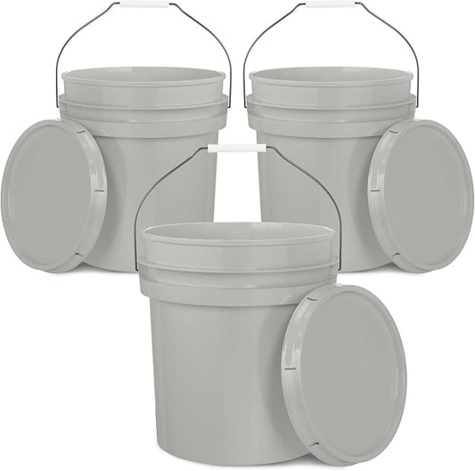 EconoHome 5-Gallon Grey Bucket Pail Container by EconoHome