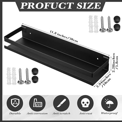 Lallisa 2 Pieces Stainless Steel Shelf Bathroom Shower Floating Shelves Wall - Image 3
