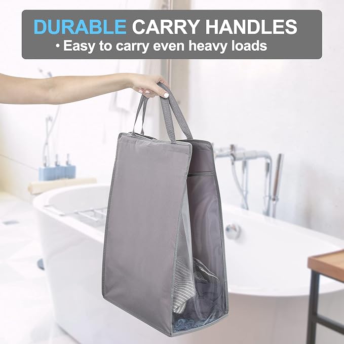 Fentec Hanging Laundry Hamper, Hanging Laundry Basket, Slim Laundry Hamper Bag - Image 4