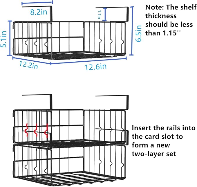 Under Shelf Basket Storage 2Pack - Image 2
