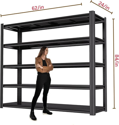 84" H Garage Shelving Heavy Duty Storage Shelves 5000 LBS Adjustable Metal - Image 3