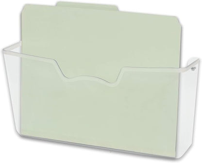Simple Houseware Clear Wall Mount Pocket Hanging File Holder, 13.75" Width - Image 2