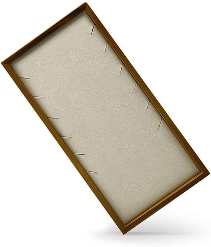 Oirlv Solid Wood Necklace Display Tray Jewelry Showcase Organizer - Image 4