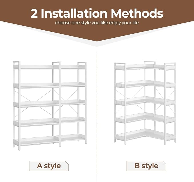 Rolanstar Bookshelf 5 Tier - Image 7