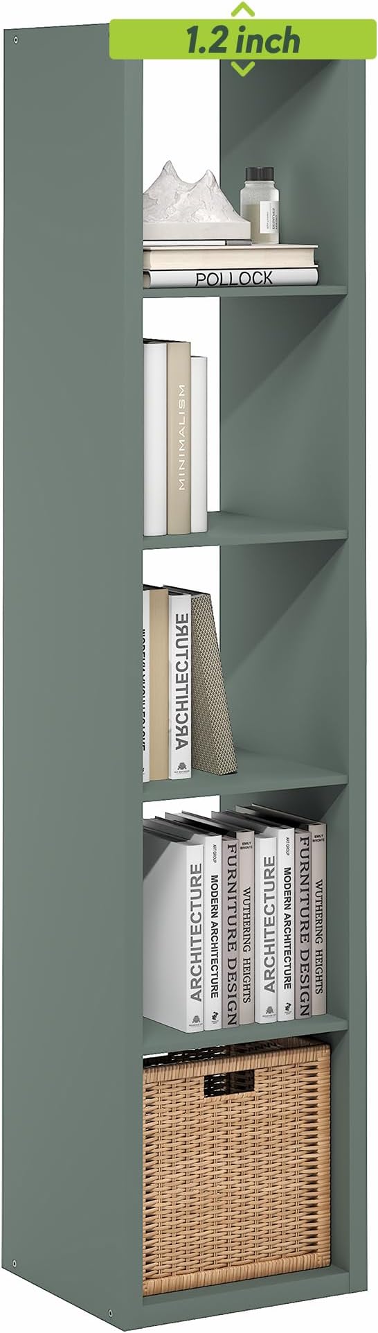Furinno Cubicle Book Shelf, Vertical 5-Cube Bookshelf, Extra Thick Horizontally by Furinno-FitsYourSpaceFitsYourBudget
