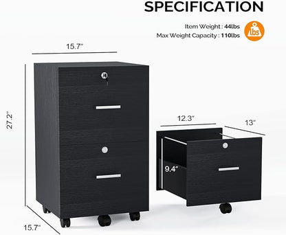VINGLI 2-Drawer File Cabinet - Image 3