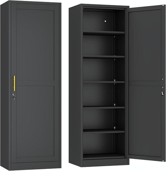 Ckzbx Metal Locker Tall Narrow Storage Cabinet, Gym Home Office, Entryway and by Ckzbx