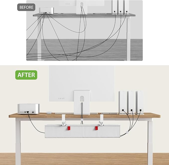 KEEGH No Drill Under Desk Cable Management Tray - Image 7
