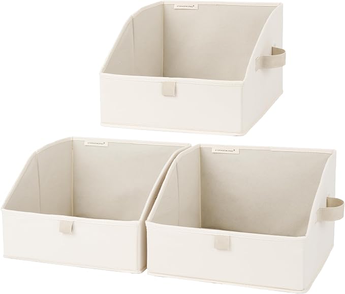 StorageWorks Closet Storage Bins Trapezoid, Cube Storage, Fabric Clothes Bin by StorageWorks