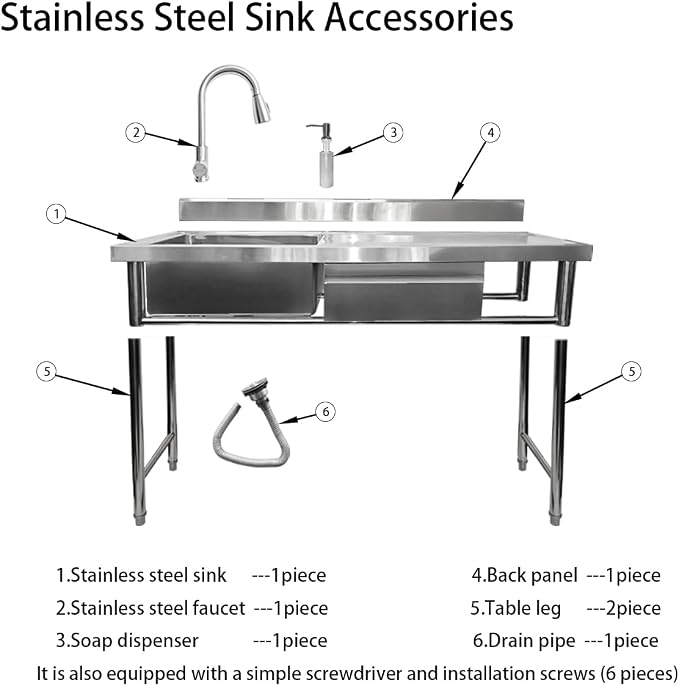 304 Stainless Steel Utility Sink - Image 2