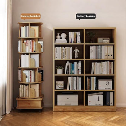 Rotating Bookshelf 5 Tier Bookcase - Image 2