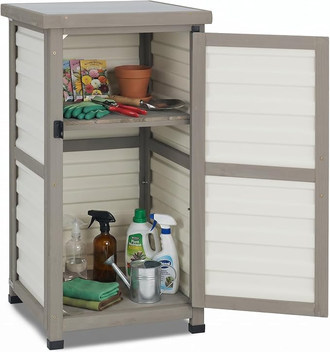 Ketive Outdoor Storage Cabinet, 33.5" H Compact Patio Storage Cabinet by Ketive