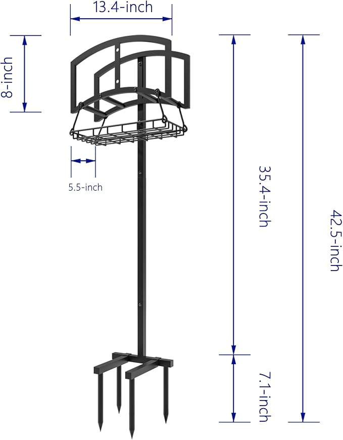 Garden Hose Holder with Storage Basket - Image 3