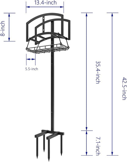 Garden Hose Holder with Storage Basket - Image 3
