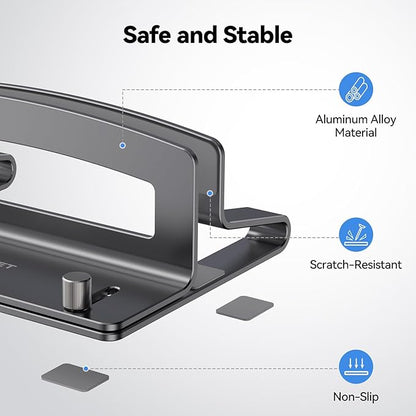 TECKNET Vertical Laptop Stand, Adjustable Aluminum Laptop Stand, Space-Saving - Image 4