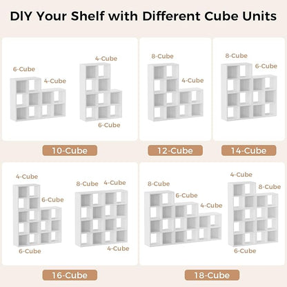 LUCKLIFE 8-Cube Storage Organizer, Stackable Modular Bookcase Shelf - Image 9