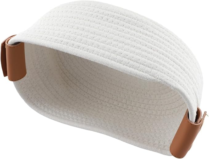 Portable Woven Cotton Rope Storage Bin - Image 2