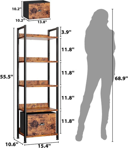 Furologee 5 Tier Bookshelf - Image 3