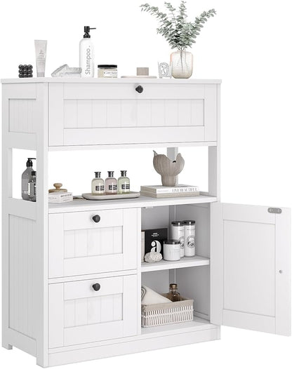GRUSIGN Bathroom Cabinet, Modern Bathroom Floor Storage Cabinet Organizer by GRUSIGN