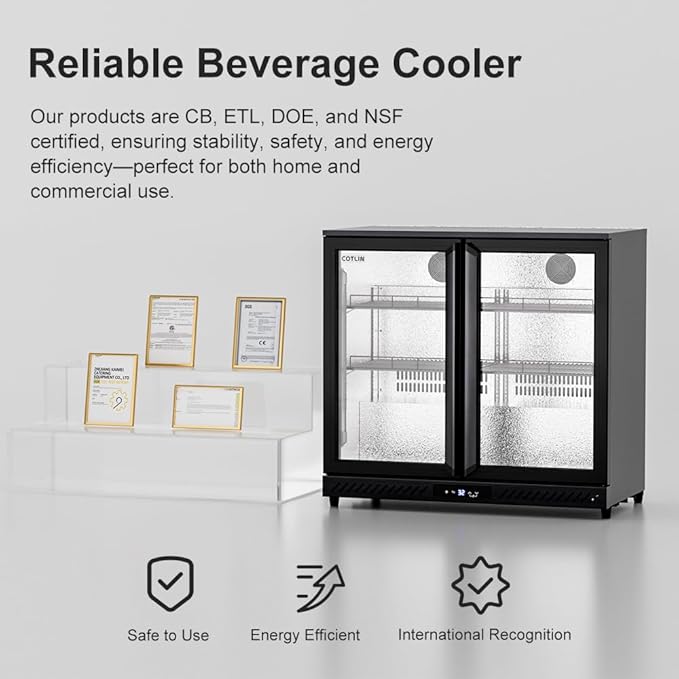 COTLIN 36" W Back Bar Cooler Beer Fridge Undercounter Refrigerator - Image 2