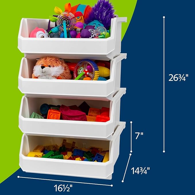 Plastic Containers for Organizing and Storage Bins for Closet, Garage or Pantry - Image 3