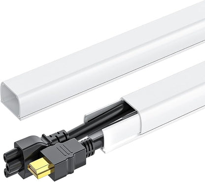 Yecaye 142in Wall Cord Hider for 2-3 Cords, On-Wall Cord Cover Channel by Yecaye