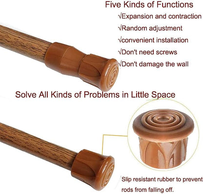 2 Pack Small Tension Rods 15.7 in to 28 Curtain Rods Window Rods in Extendable - Image 3
