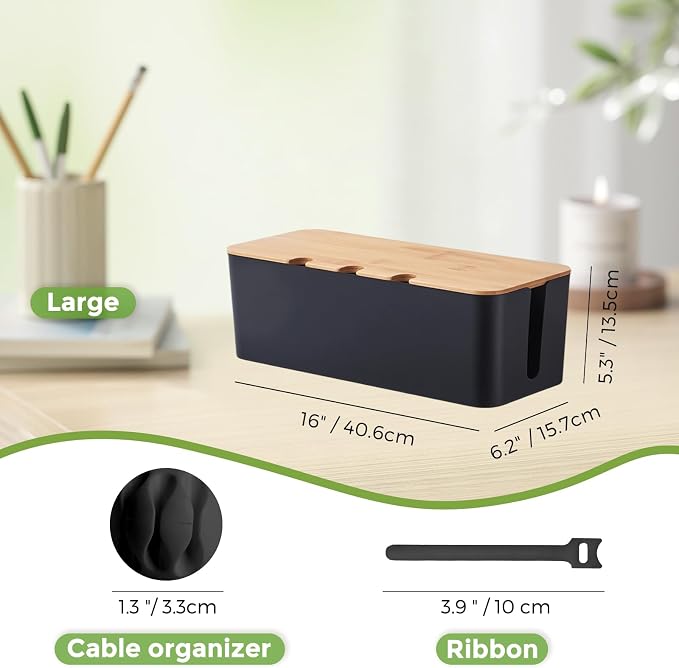 Cable Management Box, Cord Cable Organizer Box - Image 3