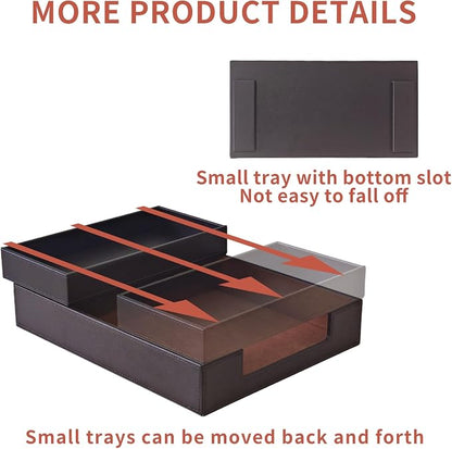 4 Pack Leather Office Supplies/Desk Organizer - Image 3