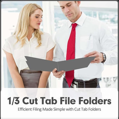 File Folder, PANDRI 120 Pack File Folder, 1/3 Cut Tab, Letter Size, Filing - Image 6