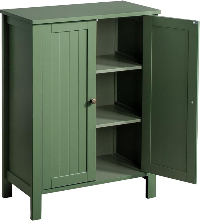 Bonnlo Free Standing Bathroom Cabinet, Sage Green Accent Storage Cabinet - Image 5
